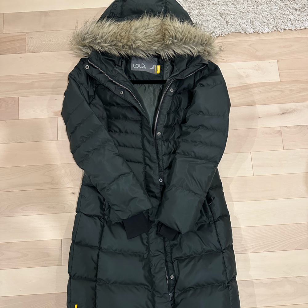 Lole Green Charcoal Quilted Jacket